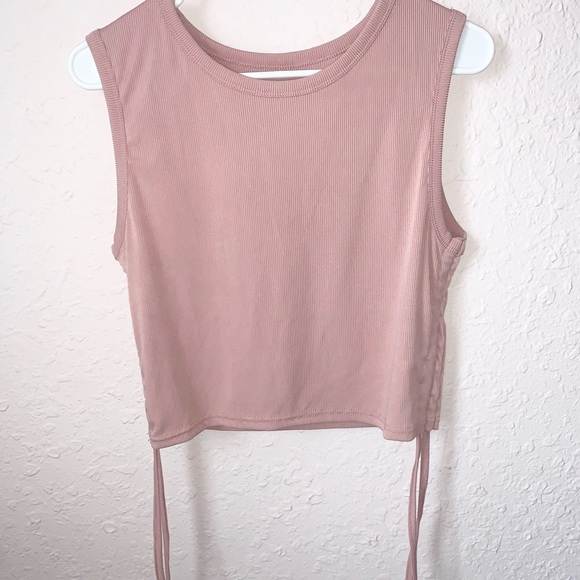 Plus Drawstring Side Rib-knit Tank Top - Picture 3 of 3